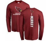 Football Arizona Cardinals #1 Kyler Murray Maroon Backer Long Sleeve T-Shirt