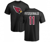 Football Arizona Cardinals #11 Larry Fitzgerald Black Name & Number Logo T-Shirt