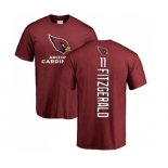 Football Arizona Cardinals #11 Larry Fitzgerald Maroon Backer T-Shirt