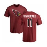 Football Arizona Cardinals #11 Larry Fitzgerald Maroon Name & Number Logo Personalized T-Shirt