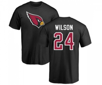 Football Arizona Cardinals #24 Adrian Wilson Black Name & Number Logo T-Shirt