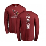 Football Arizona Cardinals #24 Adrian Wilson Maroon Backer Long Sleeve T-Shirt