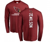 Football Arizona Cardinals #24 Adrian Wilson Maroon Backer Long Sleeve T-Shirt