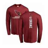 Football Arizona Cardinals #41 Kenyan Drake Maroon Backer Long Sleeve T-Shirt