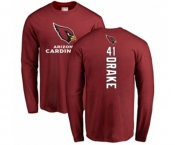 Football Arizona Cardinals #41 Kenyan Drake Maroon Backer Long Sleeve T-Shirt