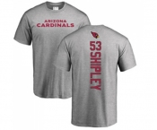 Football Arizona Cardinals #53 A.Q. Shipley Ash Backer T-Shirt