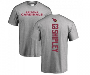 Football Arizona Cardinals #53 A.Q. Shipley Ash Backer T-Shirt