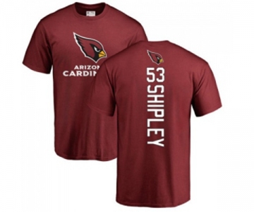 Football Arizona Cardinals #53 A.Q. Shipley Maroon Backer T-Shirt