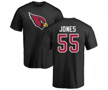 Football Arizona Cardinals #55 Chandler Jones Black Name & Number Logo T-Shirt