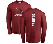 Football Arizona Cardinals #55 Chandler Jones Maroon Backer Long Sleeve T-Shirt