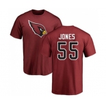 Football Arizona Cardinals #55 Chandler Jones Maroon Name & Number Logo Personalized T-Shirt