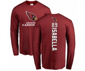 Football Arizona Cardinals #89 Andy Isabella Maroon Backer Long Sleeve T-Shirt