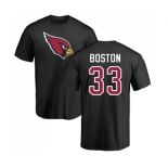 NFL Nike Arizona Cardinals #33 Tre Boston Black Name & Number Logo T-Shirt