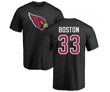 NFL Nike Arizona Cardinals #33 Tre Boston Black Name & Number Logo T-Shirt