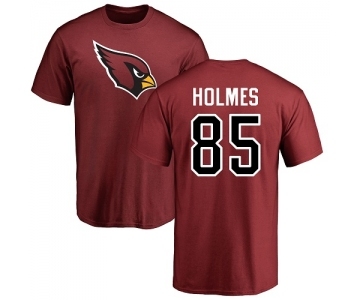 NFL Nike Arizona Cardinals #85 Gabe Holmes Maroon Name & Number Logo T-Shirt