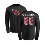 NFL Nike Arizona Cardinals #86 Ricky Seals-Jones Black Name & Number Logo Long Sleeve T-Shirt