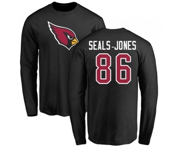 NFL Nike Arizona Cardinals #86 Ricky Seals-Jones Black Name & Number Logo Long Sleeve T-Shirt