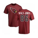 NFL Nike Arizona Cardinals #86 Ricky Seals-Jones Maroon Name & Number Logo T-Shirt