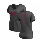 Football Women's Arizona Cardinals #1 Kyler Murray Ash One Color T-Shirt