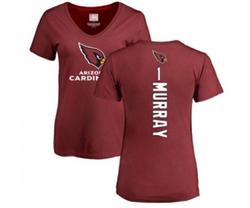 Football Women's Arizona Cardinals #1 Kyler Murray Maroon Backer T-Shirt