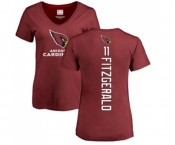 Football Women's Arizona Cardinals #11 Larry Fitzgerald Maroon Backer T-Shirt