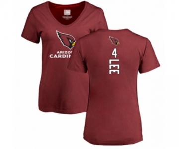 Football Women's Arizona Cardinals #4 Andy Lee Maroon Backer T-Shirt