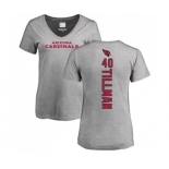 Football Women's Arizona Cardinals #40 Pat Tillman Ash Backer V-Neck T-Shirt