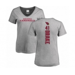 Football Women's Arizona Cardinals #41 Kenyan Drake Ash Backer V-Neck T-Shirt