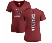 Football Women's Arizona Cardinals #89 Andy Isabella Maroon Backer T-Shirt