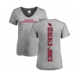 NFL Women's Nike Arizona Cardinals #86 Ricky Seals-Jones Ash Backer V-Neck T-Shirt