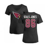 NFL Women's Nike Arizona Cardinals #86 Ricky Seals-Jones Black Name & Number Logo T-Shirt