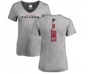 Football Women's Atlanta Falcons #11 Julio Jones Ash Backer T-Shirt