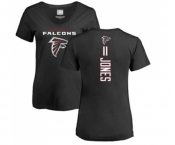 Football Women's Atlanta Falcons #11 Julio Jones Black Backer T-Shirt