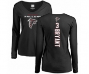 Football Women's Atlanta Falcons #3 Matt Bryant Black Backer Long Sleeve T-Shirt