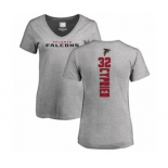 Football Women's Atlanta Falcons #32 Johnathan Cyprien Ash Backer T-Shirt