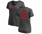 Football Women's Atlanta Falcons #32 Qadree Ollison Ash One Color T-Shirt