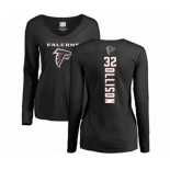 Football Women's Atlanta Falcons #32 Qadree Ollison Black Backer Long Sleeve T-Shirt