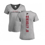 Football Women's Atlanta Falcons #44 Vic Beasley Ash Backer T-Shirt