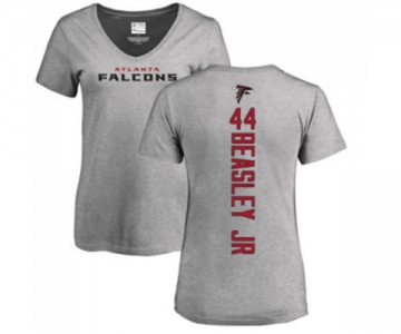 Football Women's Atlanta Falcons #44 Vic Beasley Ash Backer T-Shirt