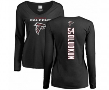 Football Women's Atlanta Falcons #54 Foye Oluokun Black Backer Long Sleeve T-Shirt