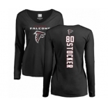 Football Women's Atlanta Falcons #80 Luke Stocker Black Backer Long Sleeve T-Shirt