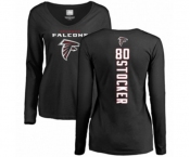 Football Women's Atlanta Falcons #80 Luke Stocker Black Backer Long Sleeve T-Shirt