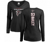 Football Women's Atlanta Falcons #93 Allen Bailey Black Backer Long Sleeve T-Shirt