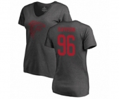 Football Women's Atlanta Falcons #96 Tyeler Davison Ash One Color T-Shirt