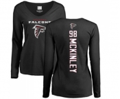 Football Women's Atlanta Falcons #98 Takkarist McKinley Black Backer Long Sleeve T-Shirt