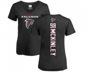 Football Women's Atlanta Falcons #98 Takkarist McKinley Black Backer T-Shirt