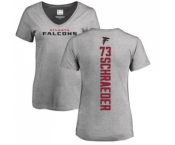 NFL Women's Nike Atlanta Falcons #73 Ryan Schraeder Ash Backer T-Shirt