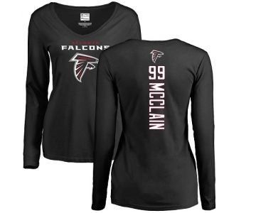 NFL Women's Nike Atlanta Falcons #99 Terrell McClain Black Backer Long Sleeve T-Shirt