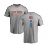 NBA Nike New York Knicks #00 Enes Kanter Ash Backer T-Shirt