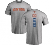 NBA Nike New York Knicks #00 Enes Kanter Ash Backer T-Shirt